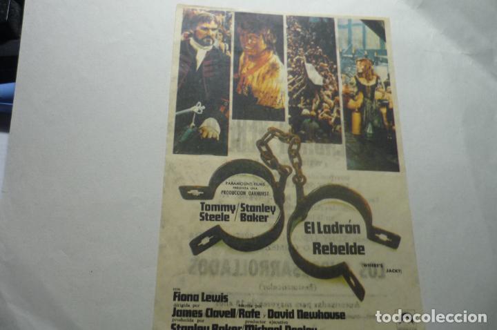 Cine: programa el ladron rebelde.-stanley baker publicidad - Foto 1