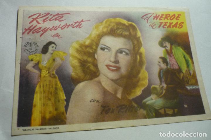 Cine: programa el heroe de texas ,.rita hayworth publicidad - Foto 1