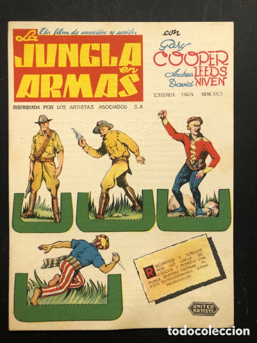 Cine: Programa la jungla en armas Gary Cooper con publicidad cine centro vilasanes san Gin&eacute;s de vilasar A1