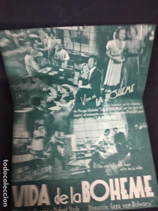 Cine: VIDA DE LA BOHEME - MARTHA EGGERTH - PROGRAMA DE CINE DOBLE - Foto 2