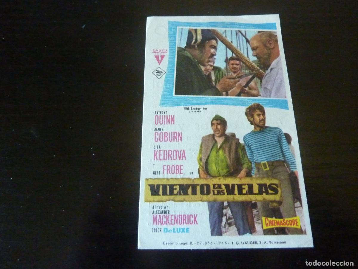 Flyers Publicitaires de films Anciens: Folleto de cine VIENTO EN LAS VELAS con publicidad