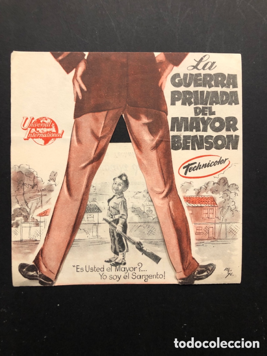 Cine: Programa troquelado la guerra privada del mayor benson charlton heston con publicidad cine de verano