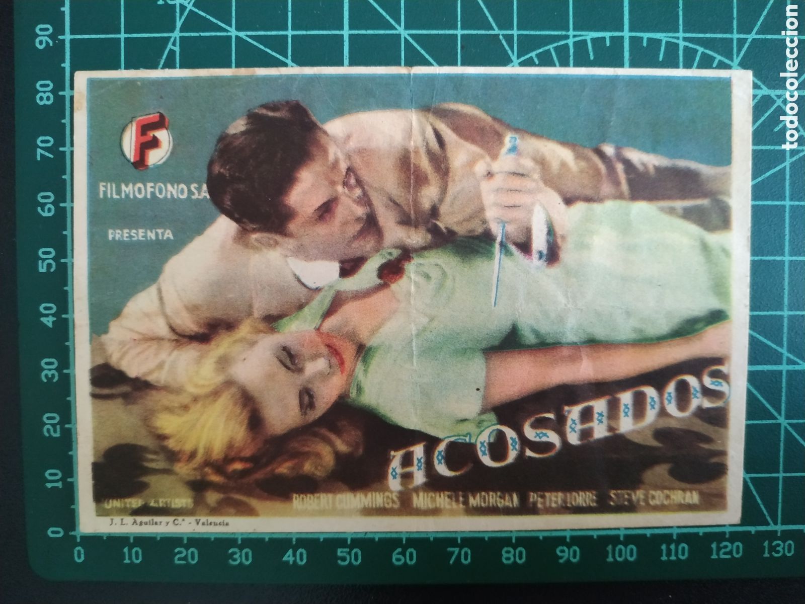 Cinema: ACOSADOS - ROBERT CUMMINGS MICHELE MORGAN Y PETER LORRE - PROGRAMA DE CINE DE MANO ORIGINAL - PCM