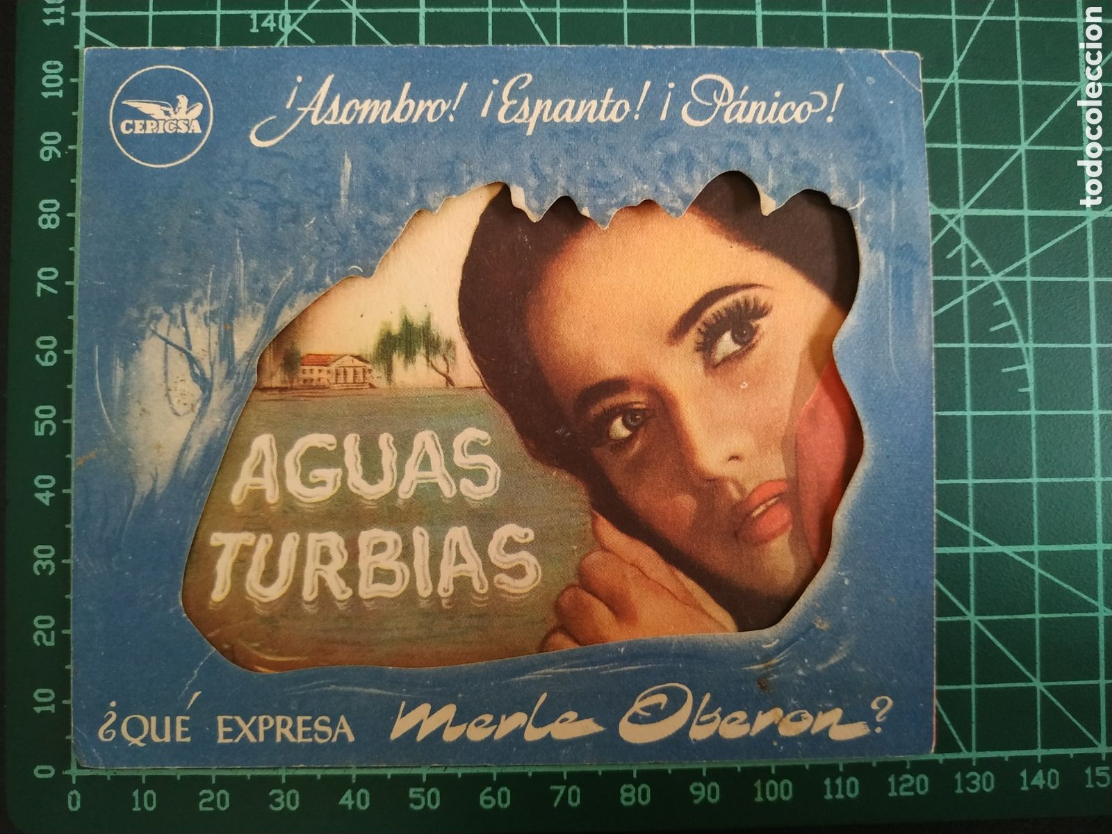 Folhetos de m&atilde;o de filmes antigos de cinema: AGUAS TURBIAS - MERLE OBERON Y FRANCHOT TONE - 2 HOJAS - PROGRAMA DE CINE DE MANO ORIGINAL - PCM