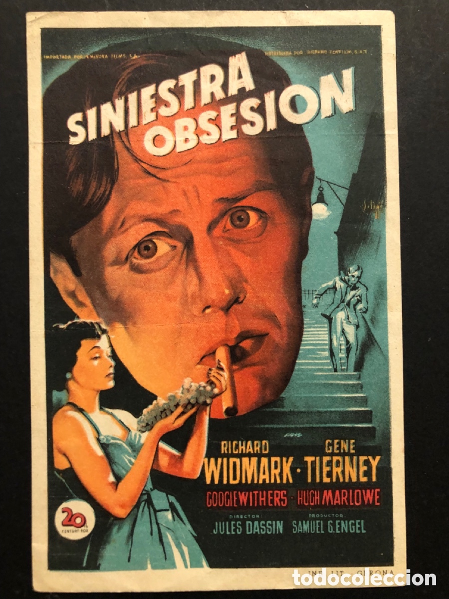 Cine: Programa soligo siniestra obsesion richard widmark