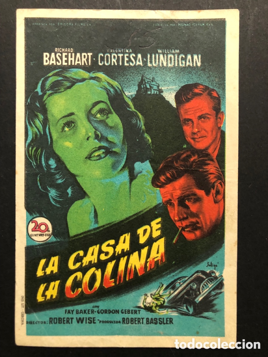 Cine: Programa soligo la casa de la colina richard basehart con publicidad mundial cinema pedreguer