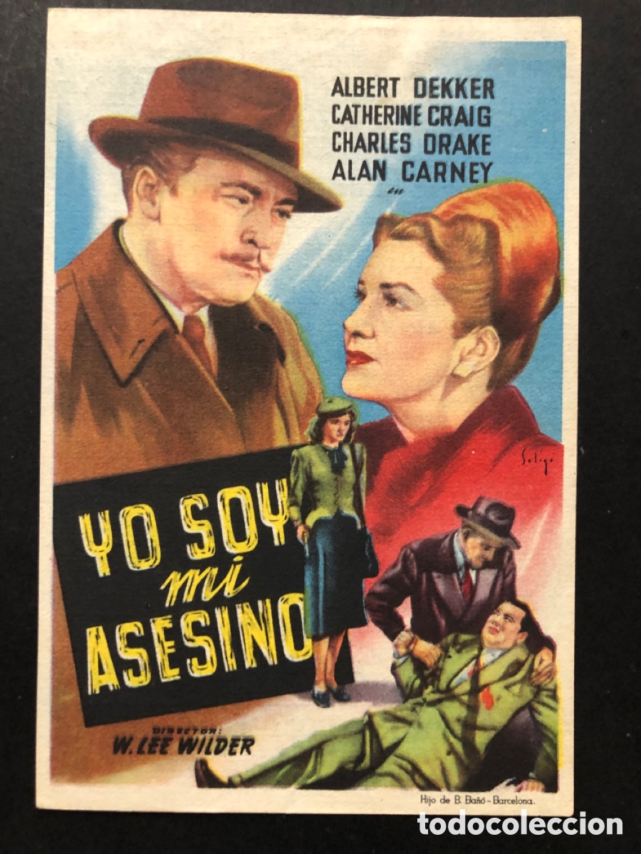 Cine: Programa soligo yo soy mi asesino albert dekker con publicidad teatro circo denia