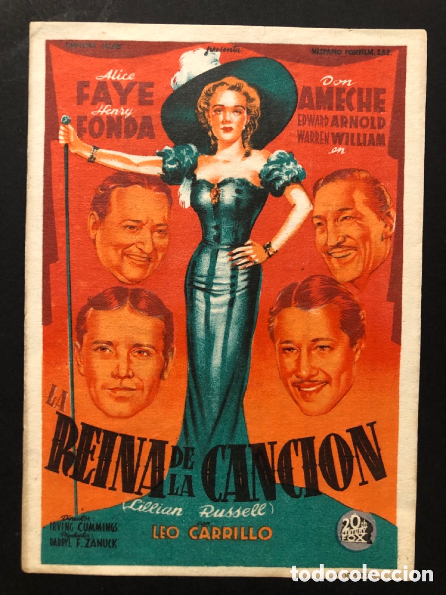 Cine: Programa soligo la reina de la canci&oacute;n alice faye con publicidad las arenas cines de sans