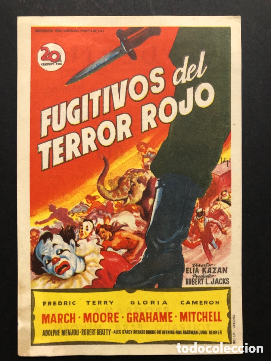 Cine: Programa soligo fugitivos del terror rojo gloria grahame con publicidad cine moderno