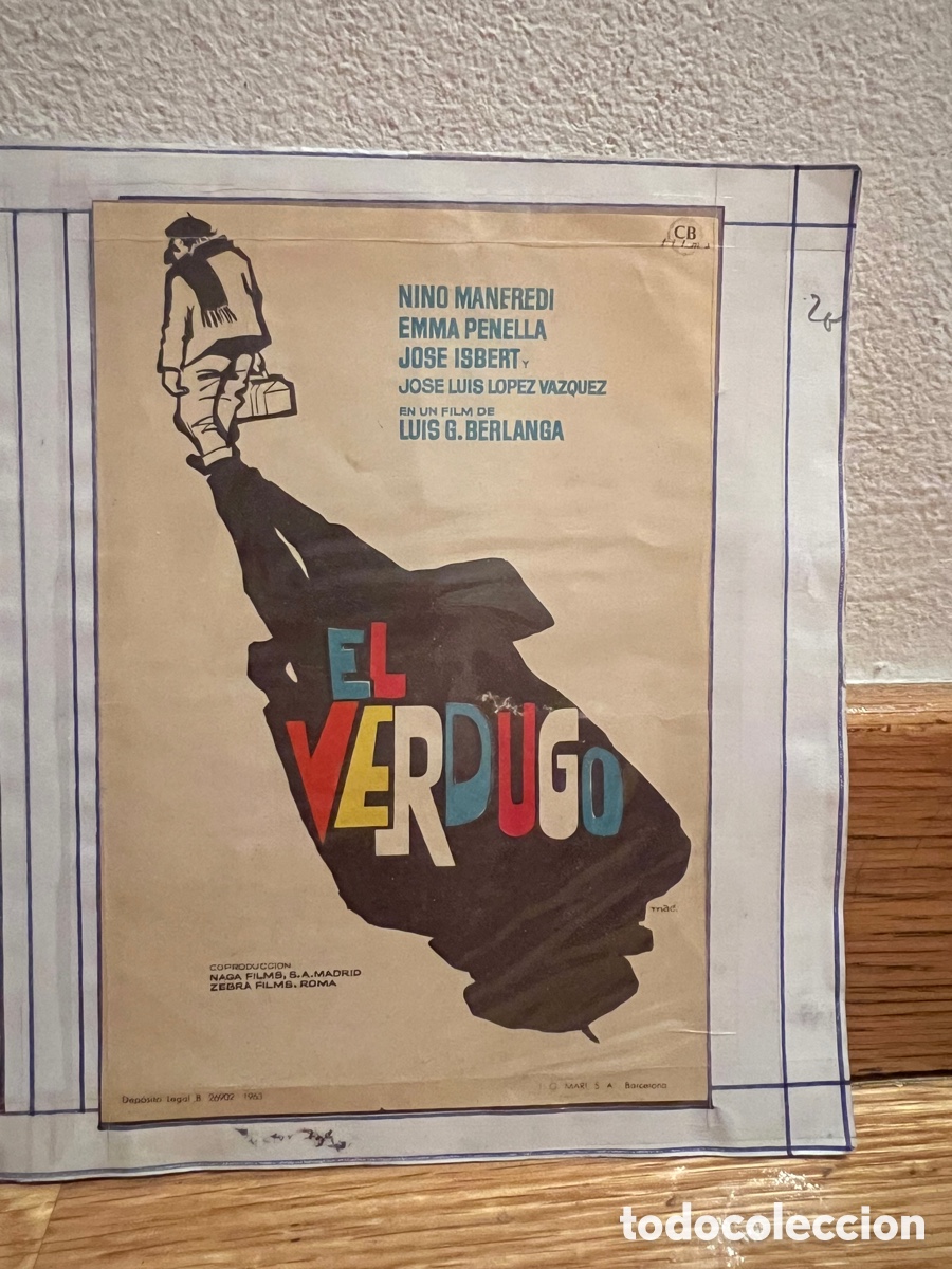  Flyers Publicitaires de films Anciens: El verdugo Nino Manfredi Luis G. Berlanga