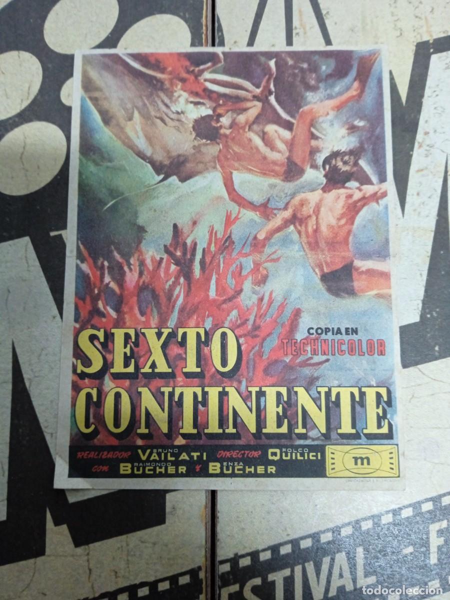  Flyers Publicitaires de films Anciens: Sexto continente con publicidad Principal Cinema La Rambla Tarrasa