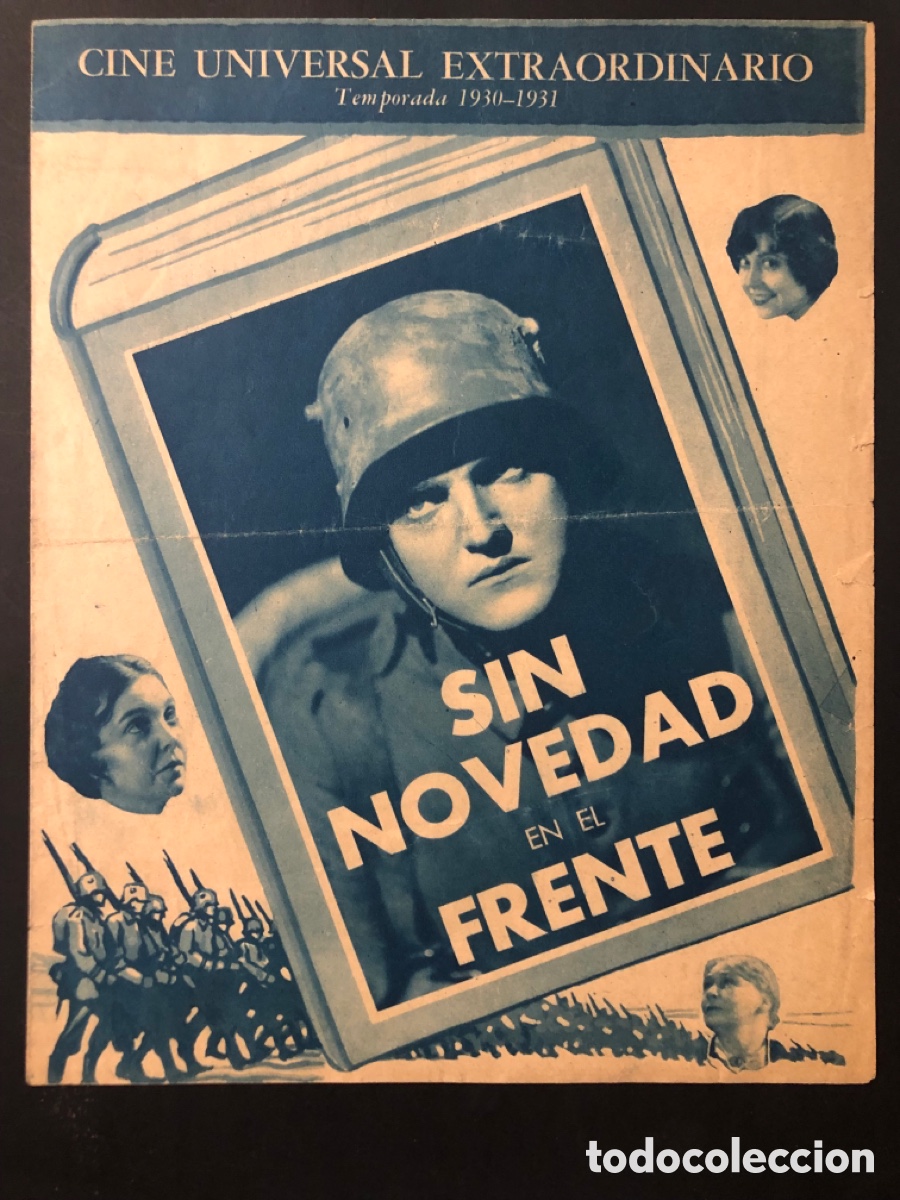 Cine: Programa sin novedad en el frente Erich mar&iacute;a remarque con publicidad palacio de la m&uacute;sica A1