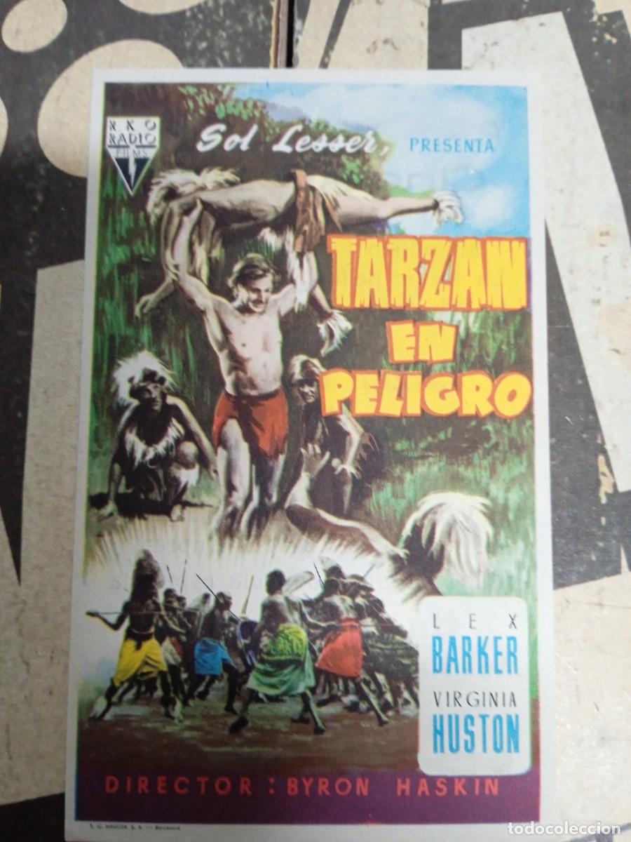  Flyers Publicitaires de films Anciens: Tarz&aacute;n en peligro con publicidad Cine Avenida