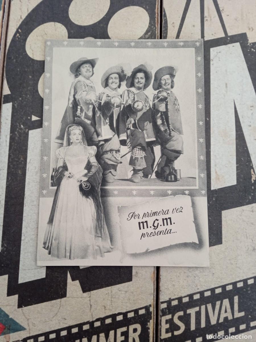  Flyers Publicitaires de films Anciens: Los tres mosqueteros Doble con publicidad Teatro Cervantes M&aacute;laga