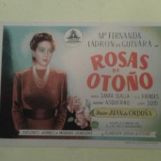 Cine: ROSAS DE OTOÑO MªFERNANDA LADRON DE GUEVARA ORIGINAL S.P. BUEN ESTADO (IMPECABLE)