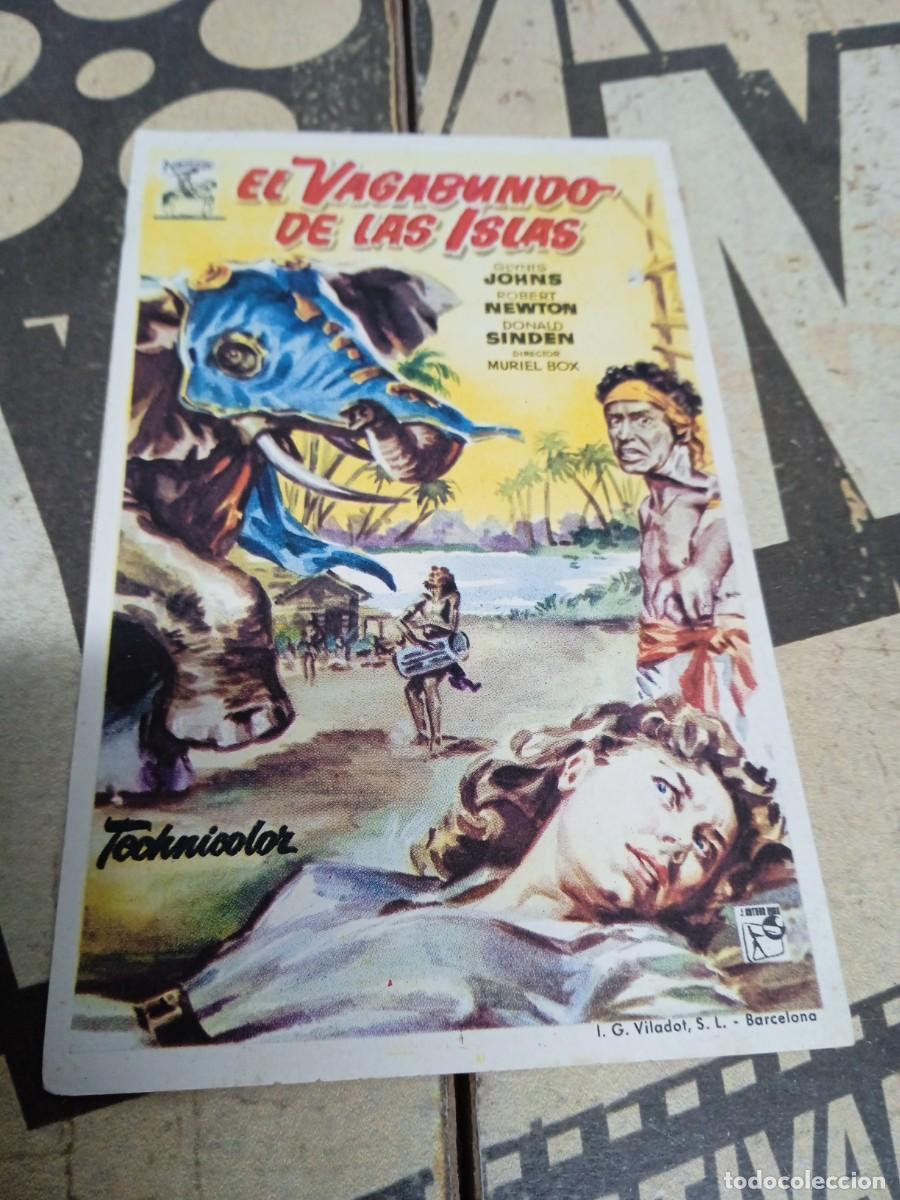  Flyers Publicitaires de films Anciens: El vagabundo de las islas con publicidad Cine Goya Alcoy