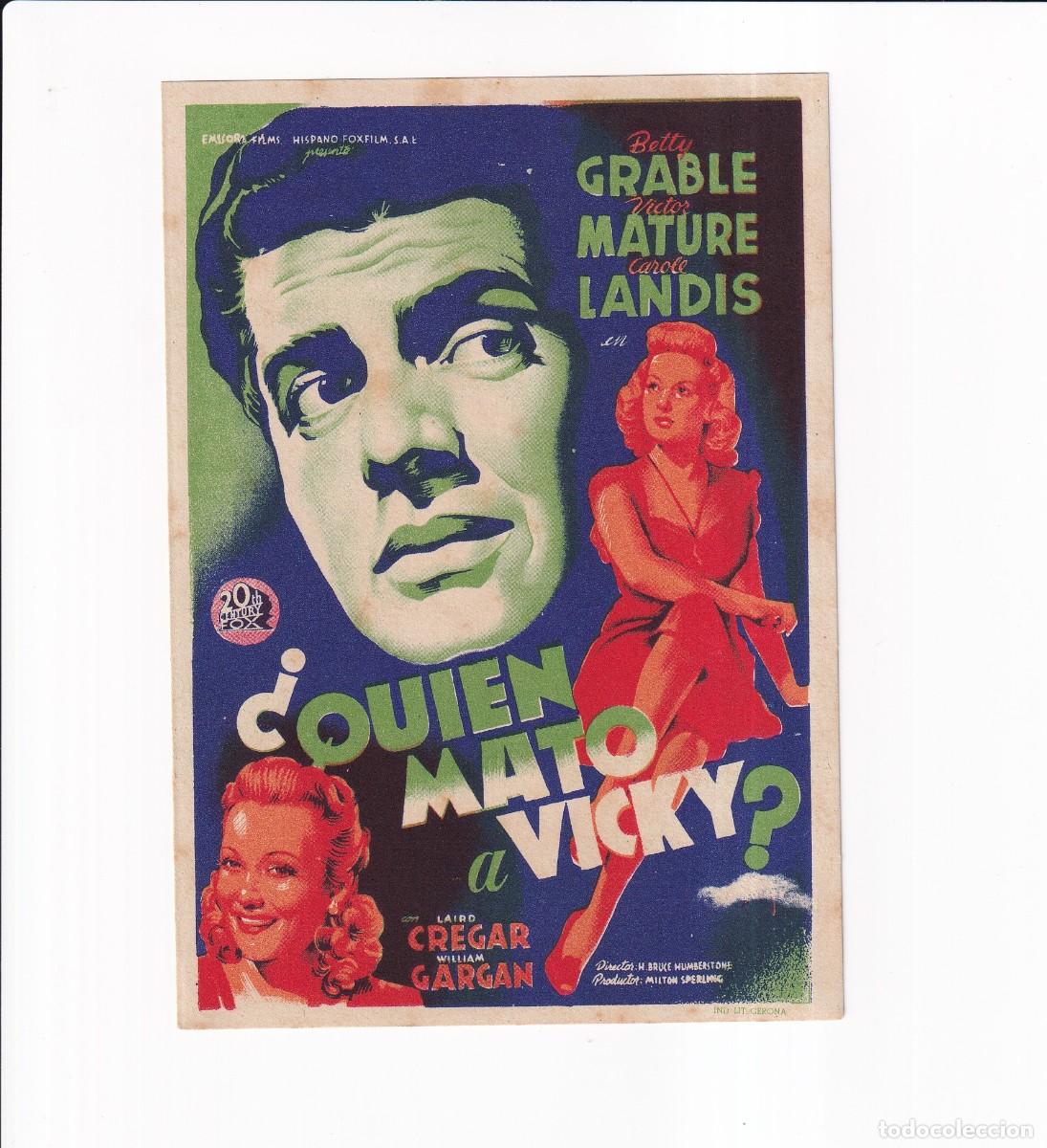 Cine: &iquest;QUIEN MATO A VICKY? .- BELLY GRABLE - Foto 1