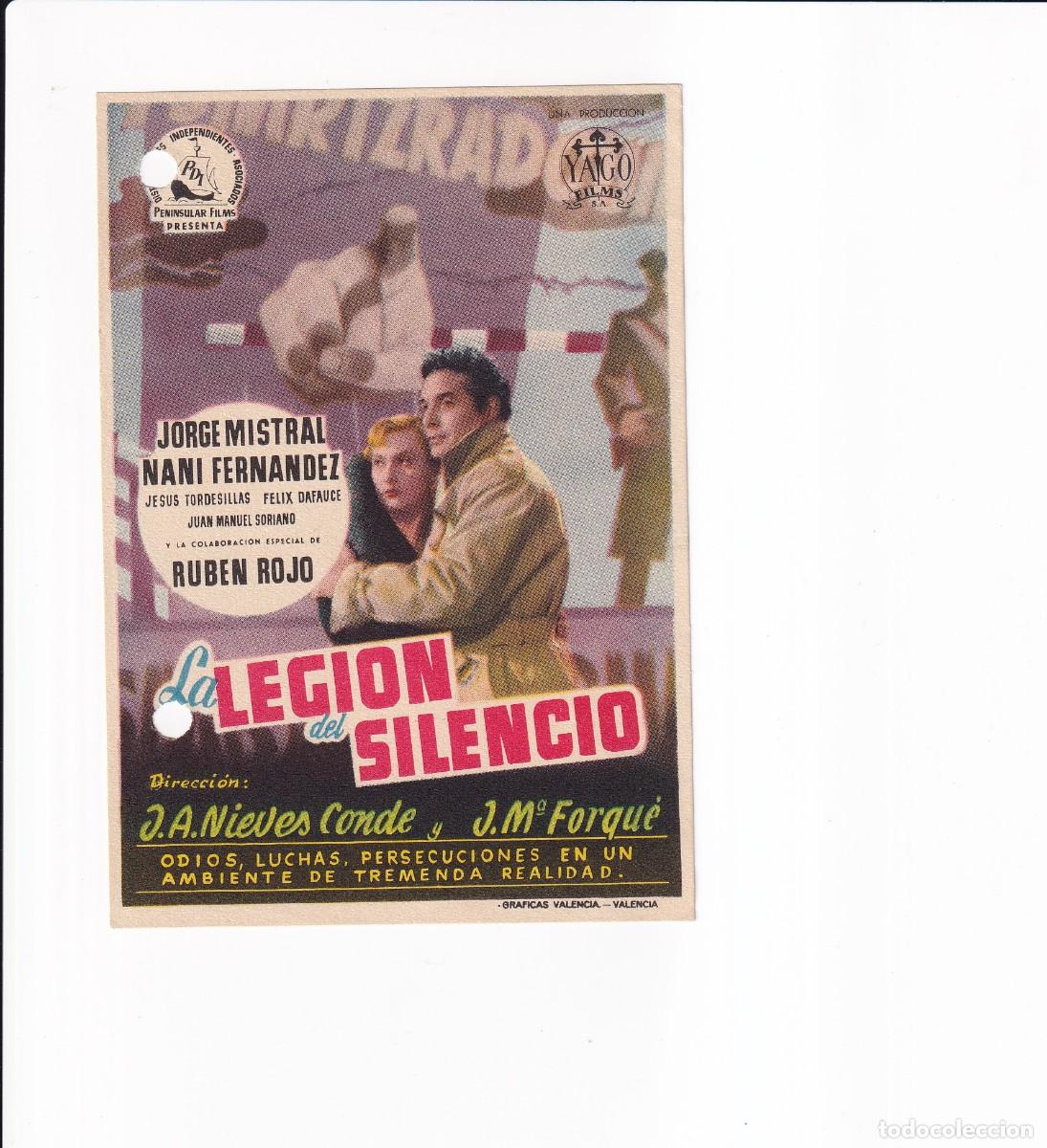 Cine: LA LEGION DEL SILENCIO .- JORGE MISTRAL - Foto 1