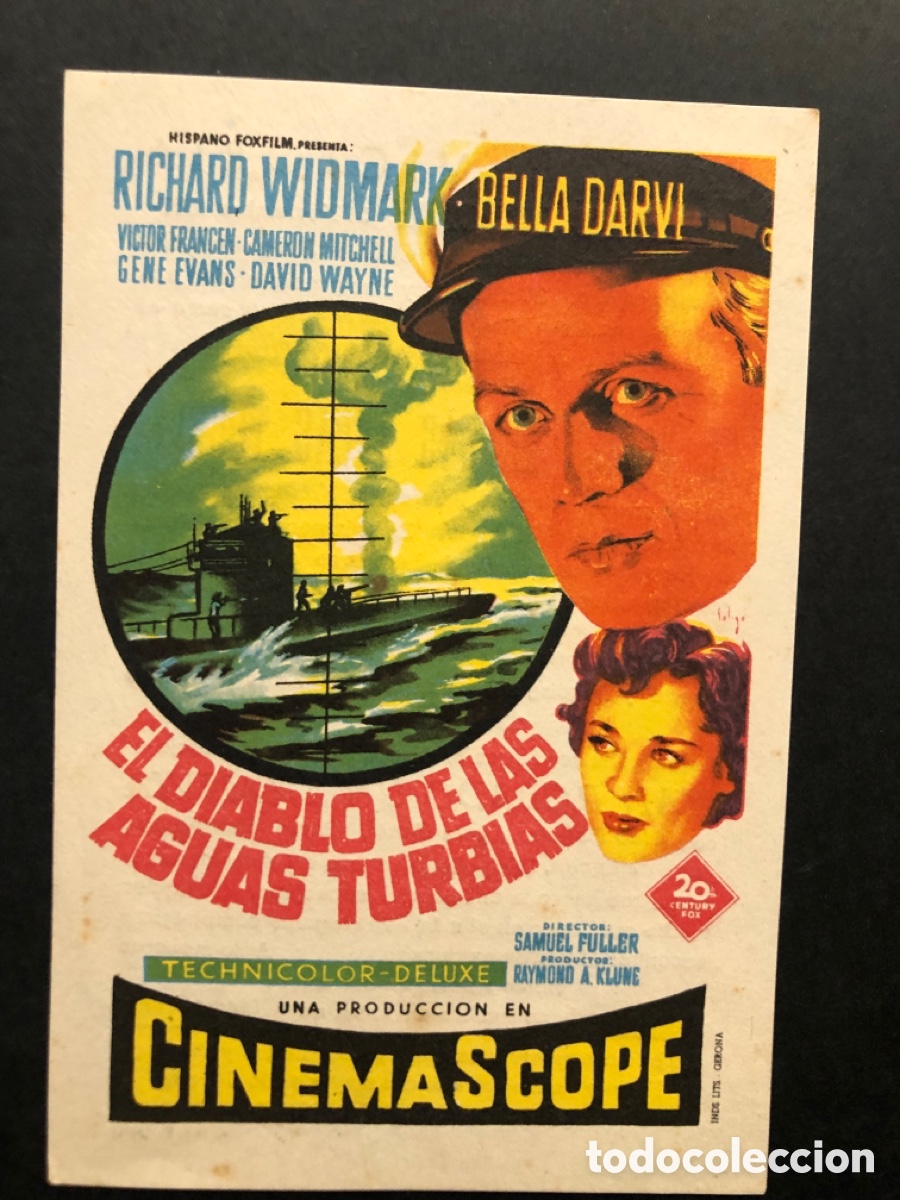 Cine: Programa soligo richard widmark el diablo de las aguas turbias con publicidad cinema victoria