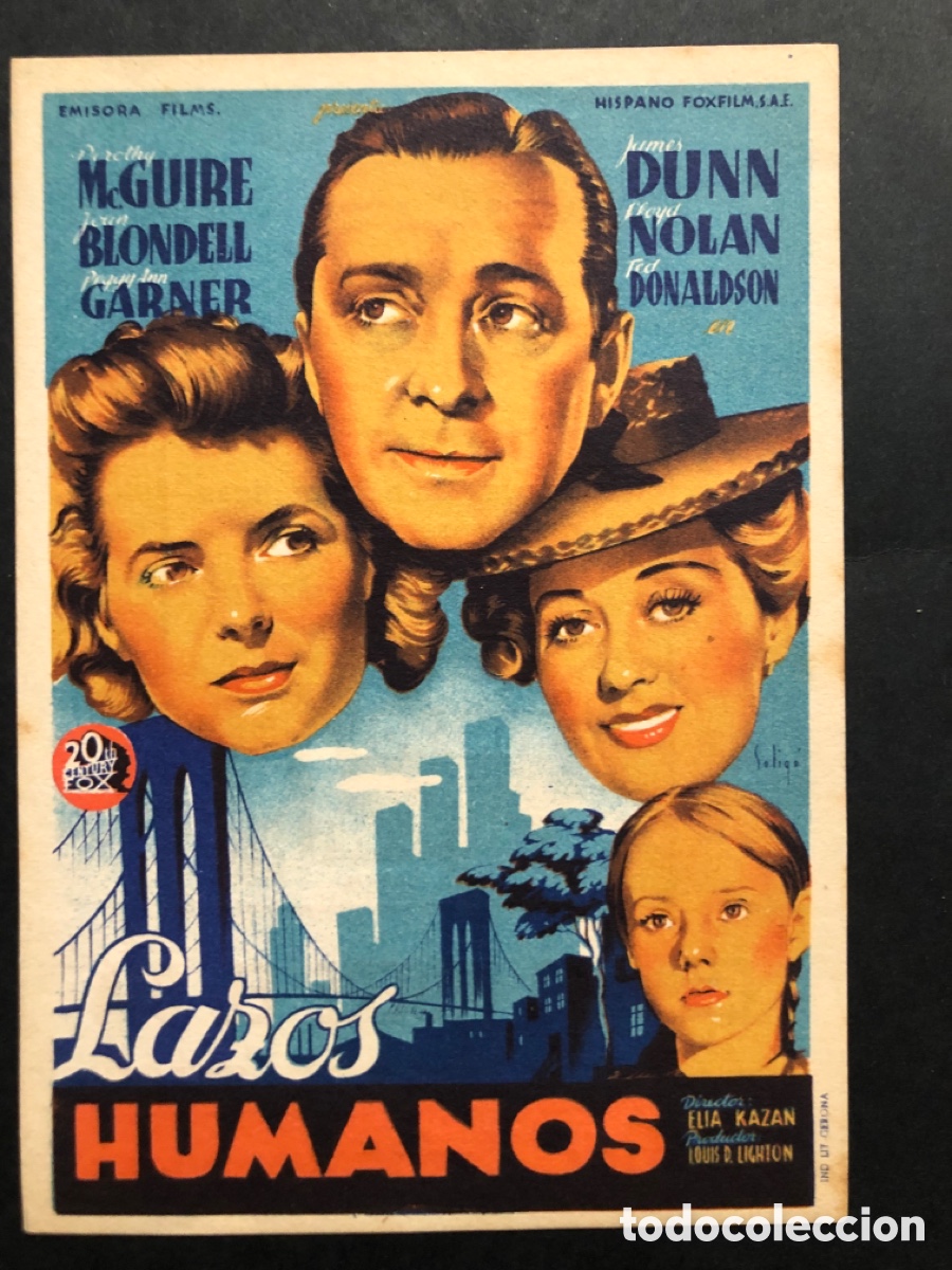 Cine: Programa soligo lazos humanos Dorothy McGuire con publicidad cine martinense