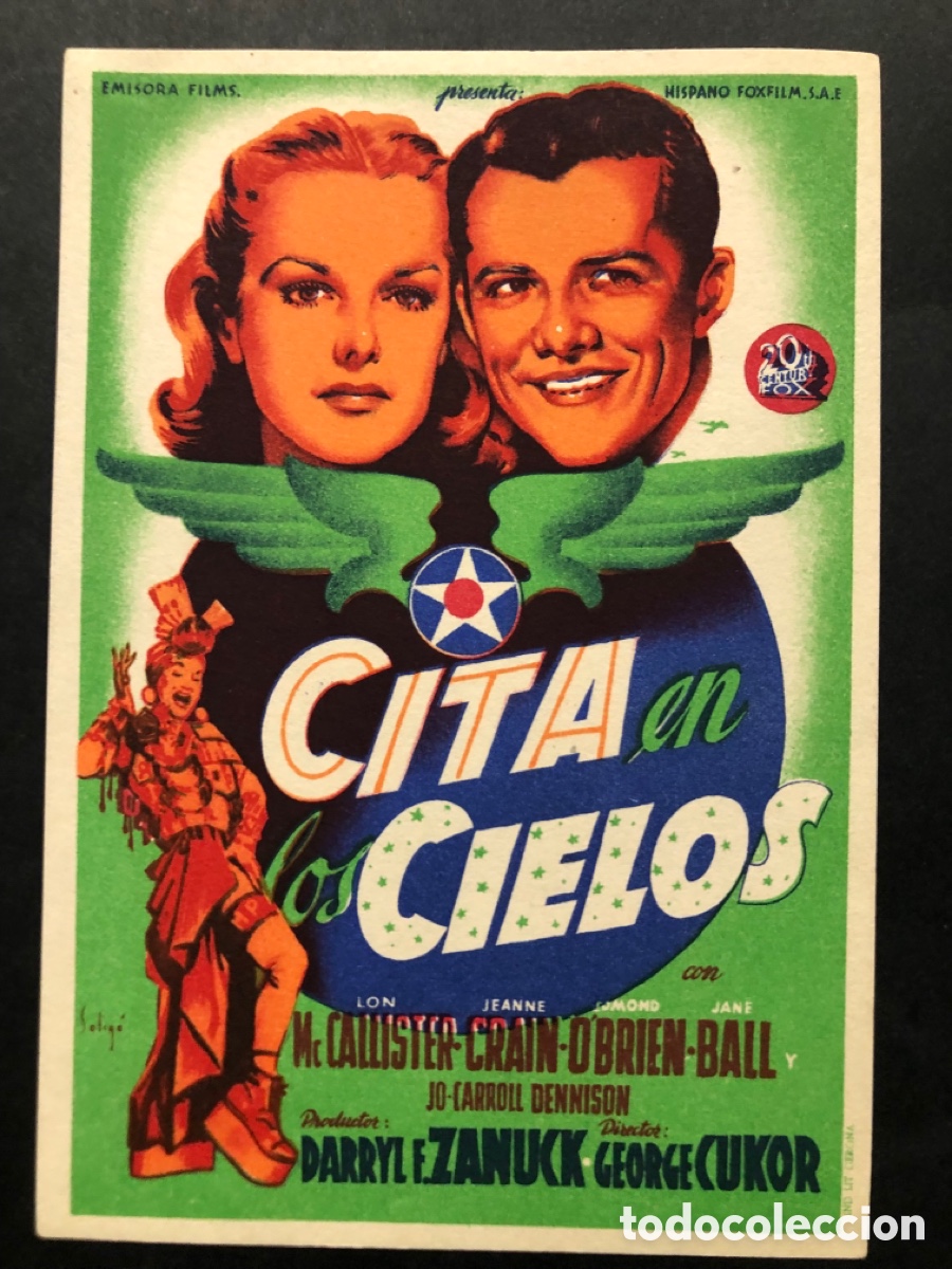 Cine: Programa soligo cita en los cielos jeanne crain