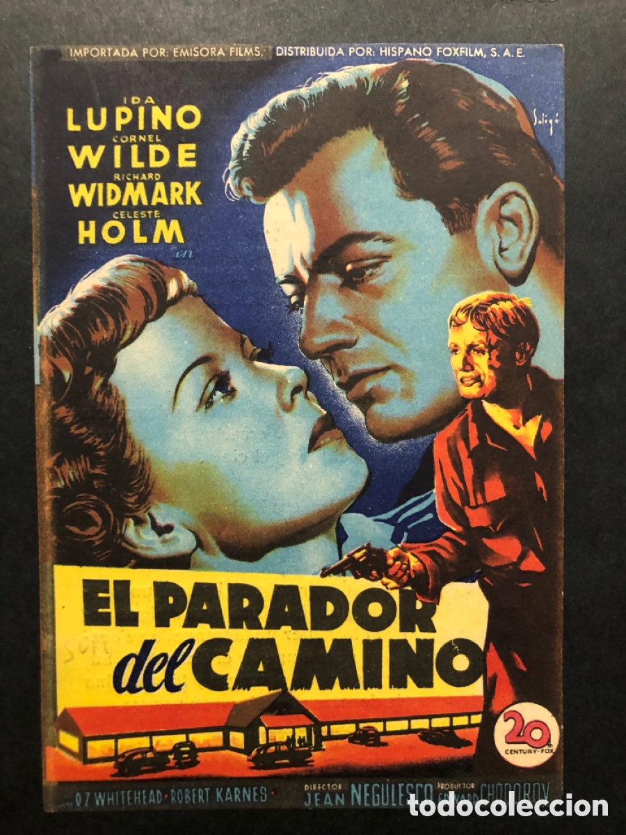 Cine: Programa soligo el parador del camino Ida lupino con publicidad cine sur Mislata