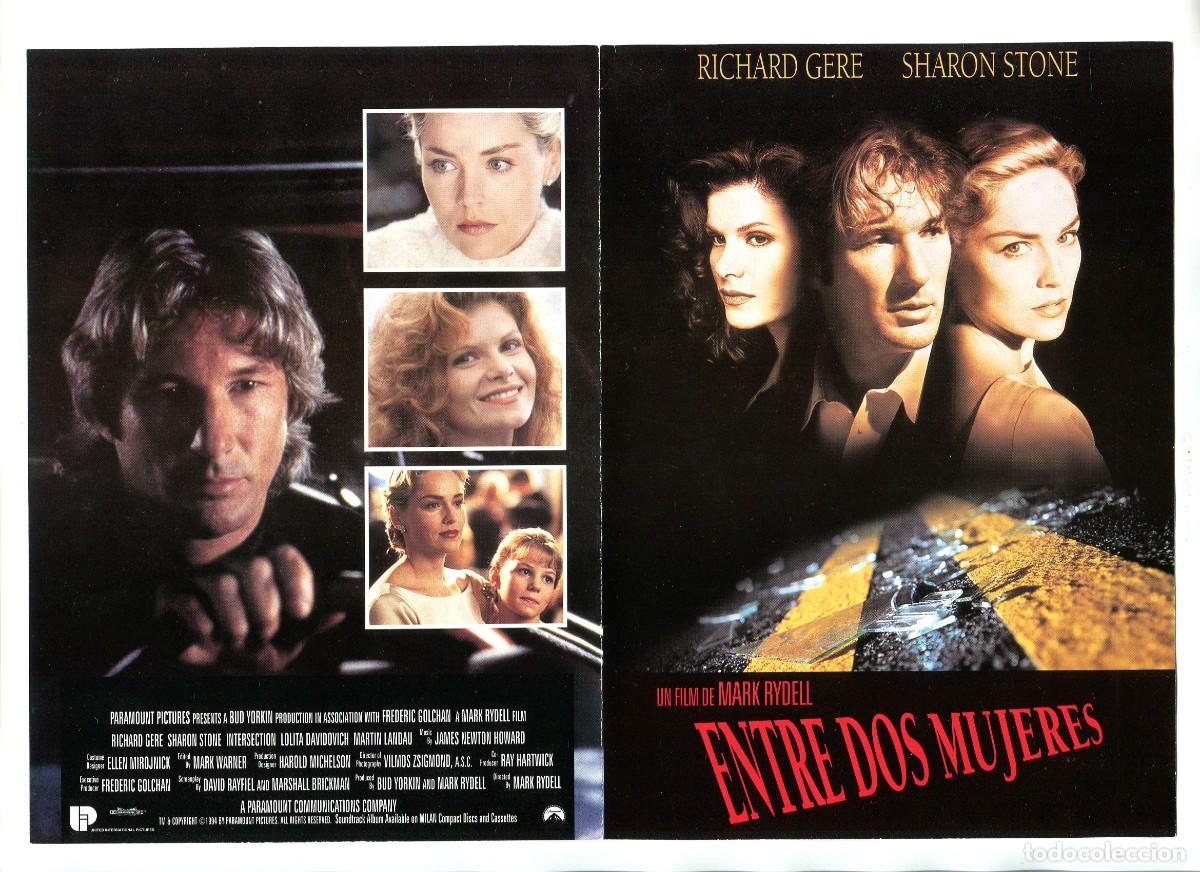  Flyers Publicitaires de films Anciens: ENTRE DOS MUJERES, con Richard Gere. 14 X 19,5 cms.