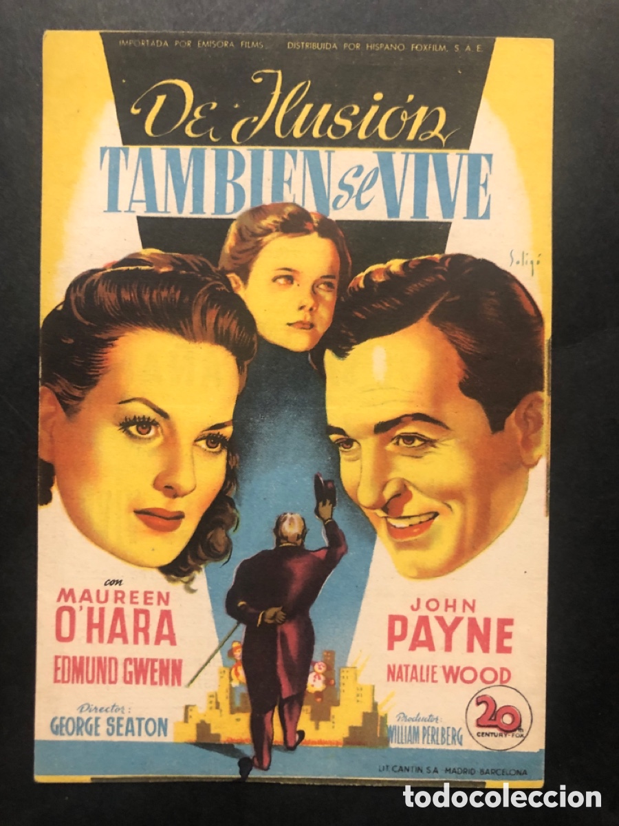 Cine: Programa soligo de ilusi&oacute;n tambi&eacute;n se vive Maureen O,hara con publicidad cine sur Mislata