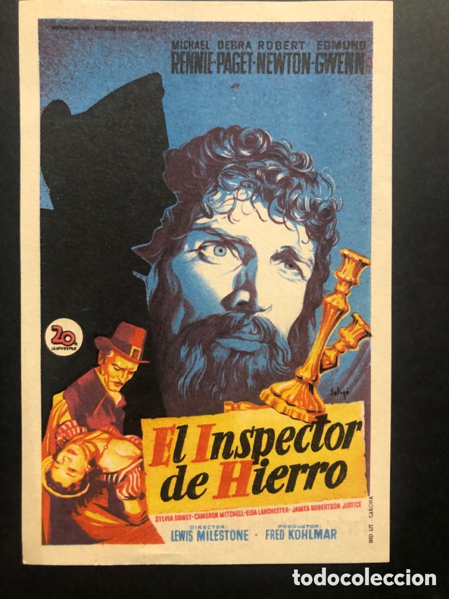 Cine: Programa soligo el inspector de hierro michael Rennie con publicidad gran cinema coca