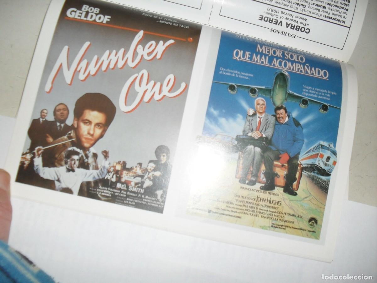 Kino: PROGRAMA DOBLE(EN PAPEL COUCHE):NUMBER ONE/MEJOR SOLO QUE MAL ACOMPA&Ntilde;ADO.EDICIONES JC,1989