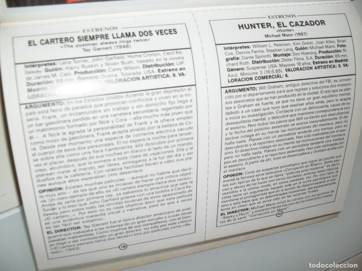 Cine: PROGRAMA DOBLE(EN PAPEL COUCHE):HUNTER/EL CARTERO SIEMPRE LLAMA 2 VECES.EDICIONES JC,1989 - Foto 2