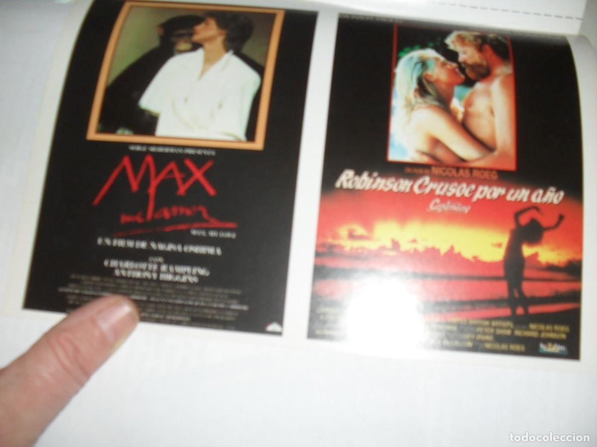 Kino: PROGRAMA DOBLE(EN PAPEL COUCHE):MAX,MI AMOR/ROBINSON CRUSOE POR UN A&Ntilde;O.EDICIONES JC,1989