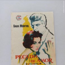 Cine: FOLLETO DE MANO - PECADO DE AMOR - SARA MONTIEL (148E)