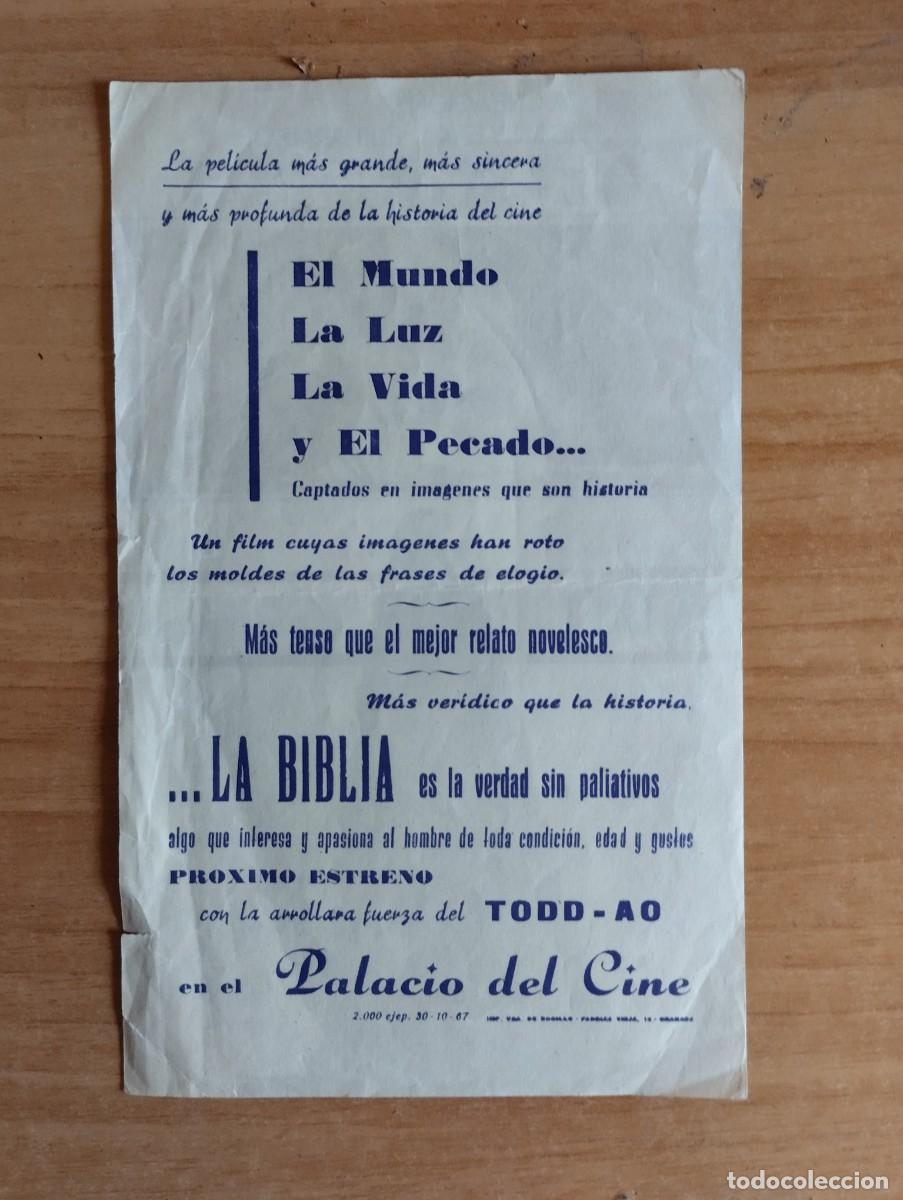 Cine: AZUL-PROGRAMA DE CINE .--- LA BIBLIA: ct - Foto 3