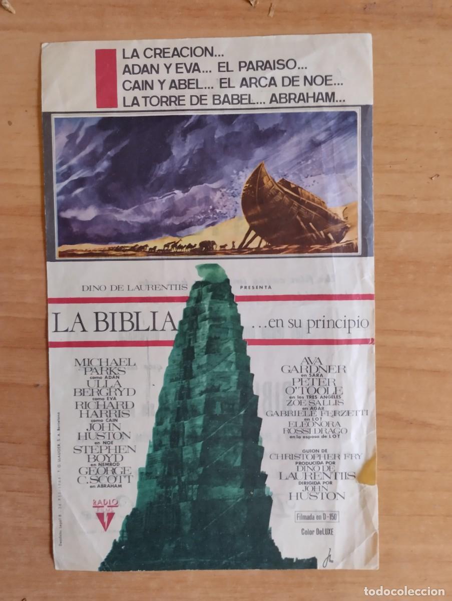 Cine: AZUL-PROGRAMA DE CINE .--- LA BIBLIA: ct - Foto 1