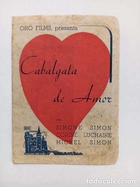 Cine: PTCC 186 CABALGATA DE AMOR PROGRAMA DOBLE TROQUELADO BALET BLAY SIMONE SIMON MICHEL SIMON - Foto 1
