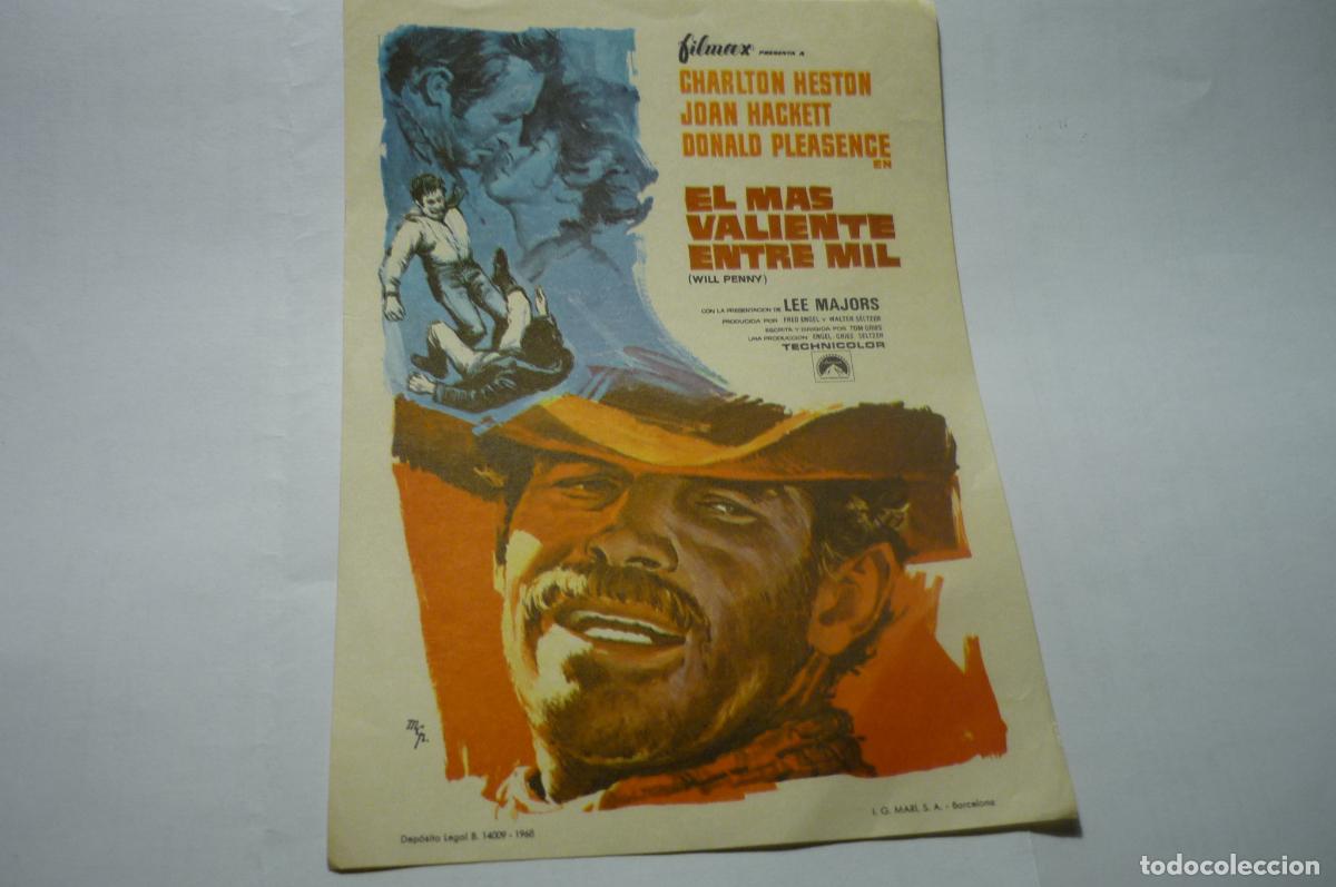 Cine: PROGRAMA EL MAS VALIENTE ENTRE MIL .- CHARLTON HESTON - Foto 1
