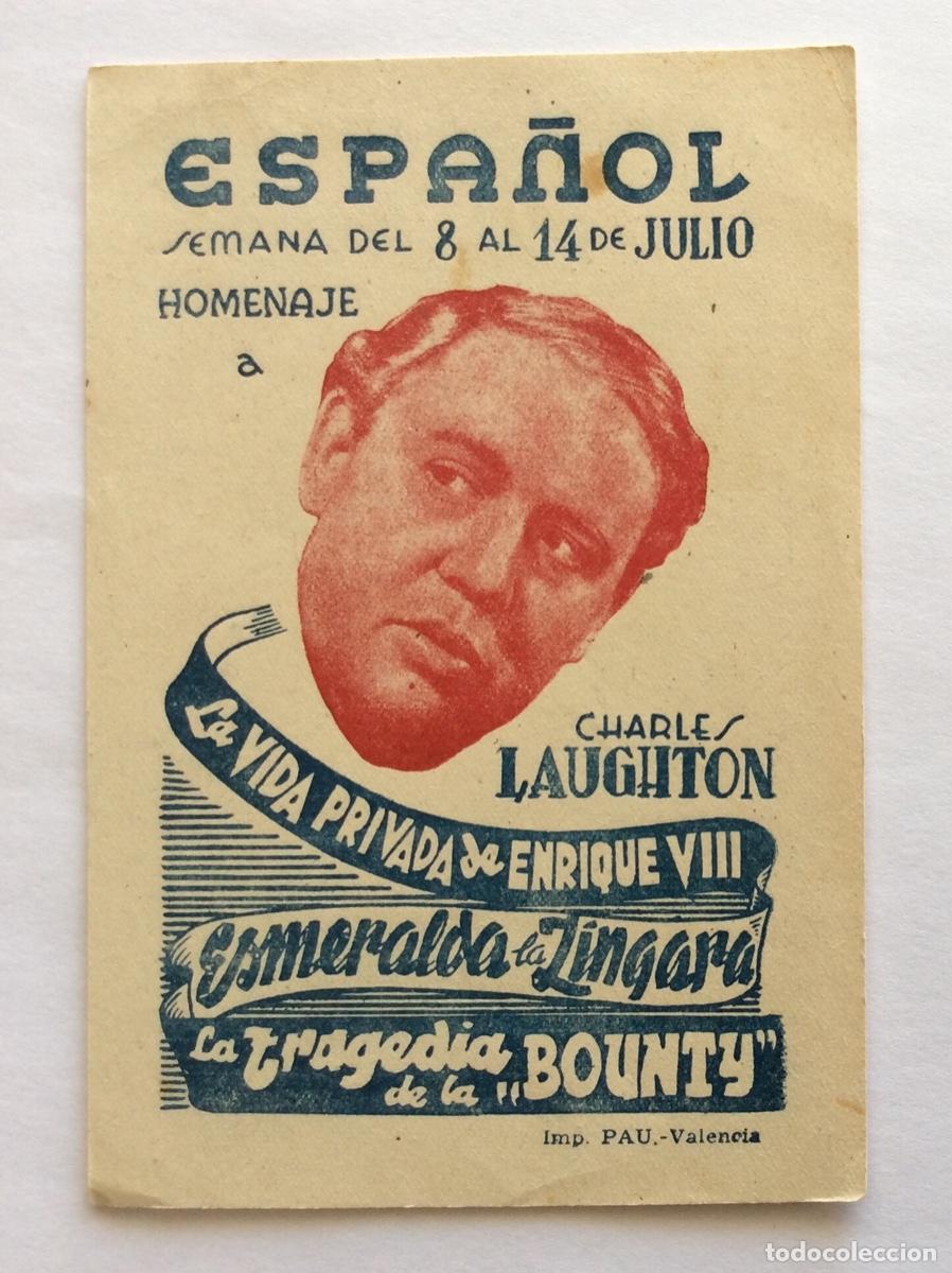 Kino: PROGRAMA TARJETA CON CINE IMPRESO HOMENAJE A CHARLES LAUGHTON TRAGEDIA BOUNTY ESMERALDA LA Z&Iacute;NGARA