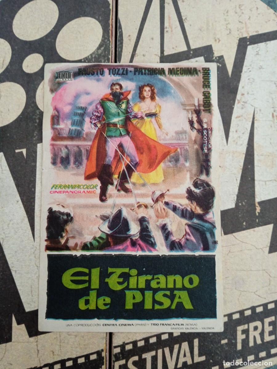  Flyers Publicitaires de films Anciens: El Tirano de Pisa con publicidad Cine Dorado Zaragoza