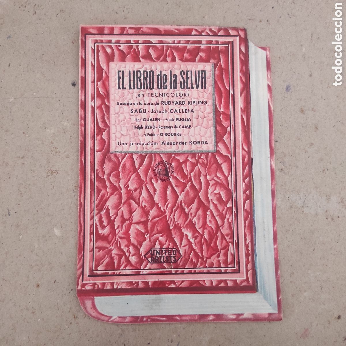 Cine: EL LIBRO DE LA SELVA, CAPITULO CINEMA, 1944, PROGRAMA FOLLETO DE MANO CINE - Foto 1