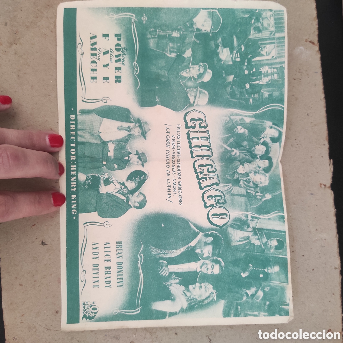 Cine: CHICAGO, PROGRAMA FOLLETO DE MANO CINE, 1945, PZA DE TOROS - Foto 2