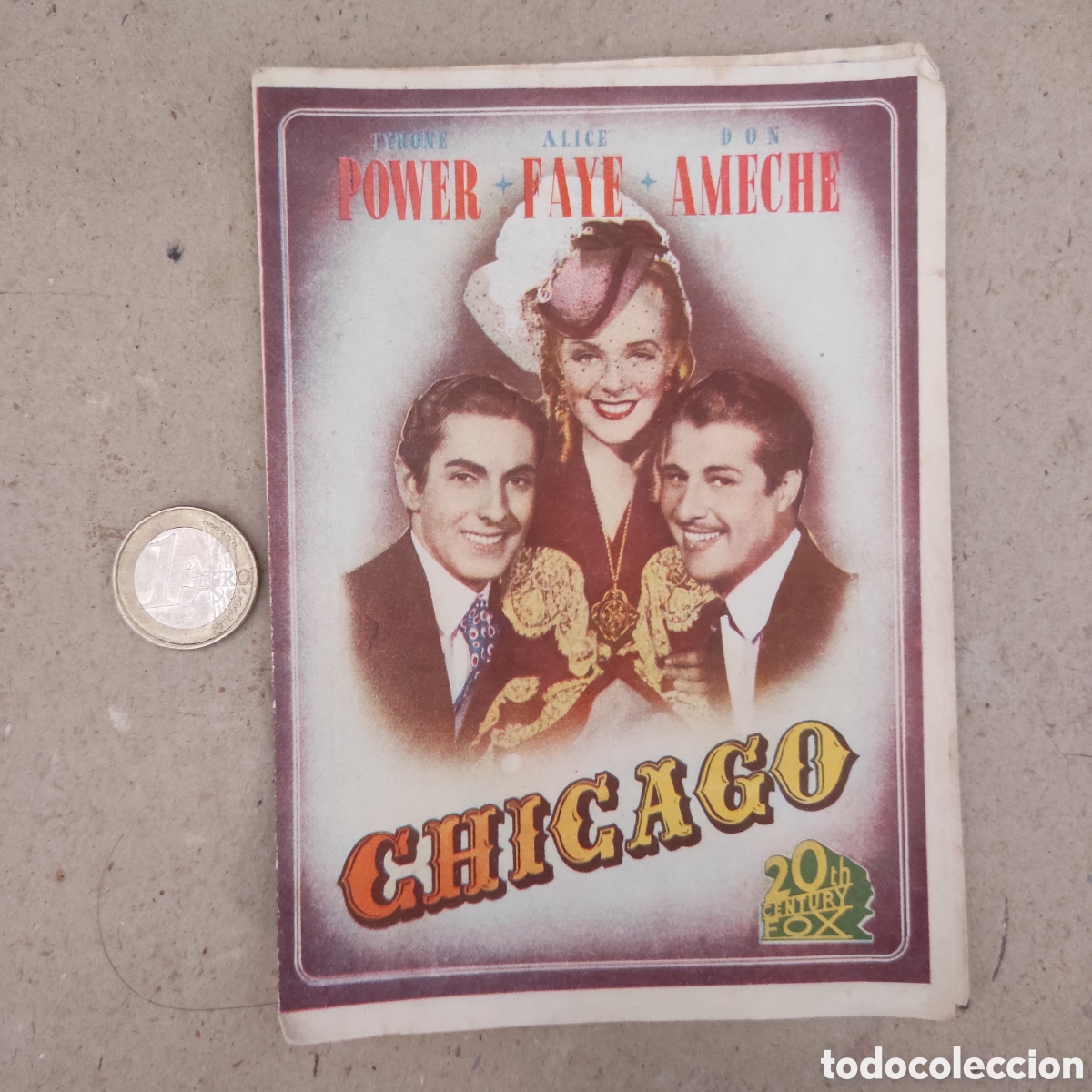 Cine: CHICAGO, PROGRAMA FOLLETO DE MANO CINE, 1945, PZA DE TOROS - Foto 1