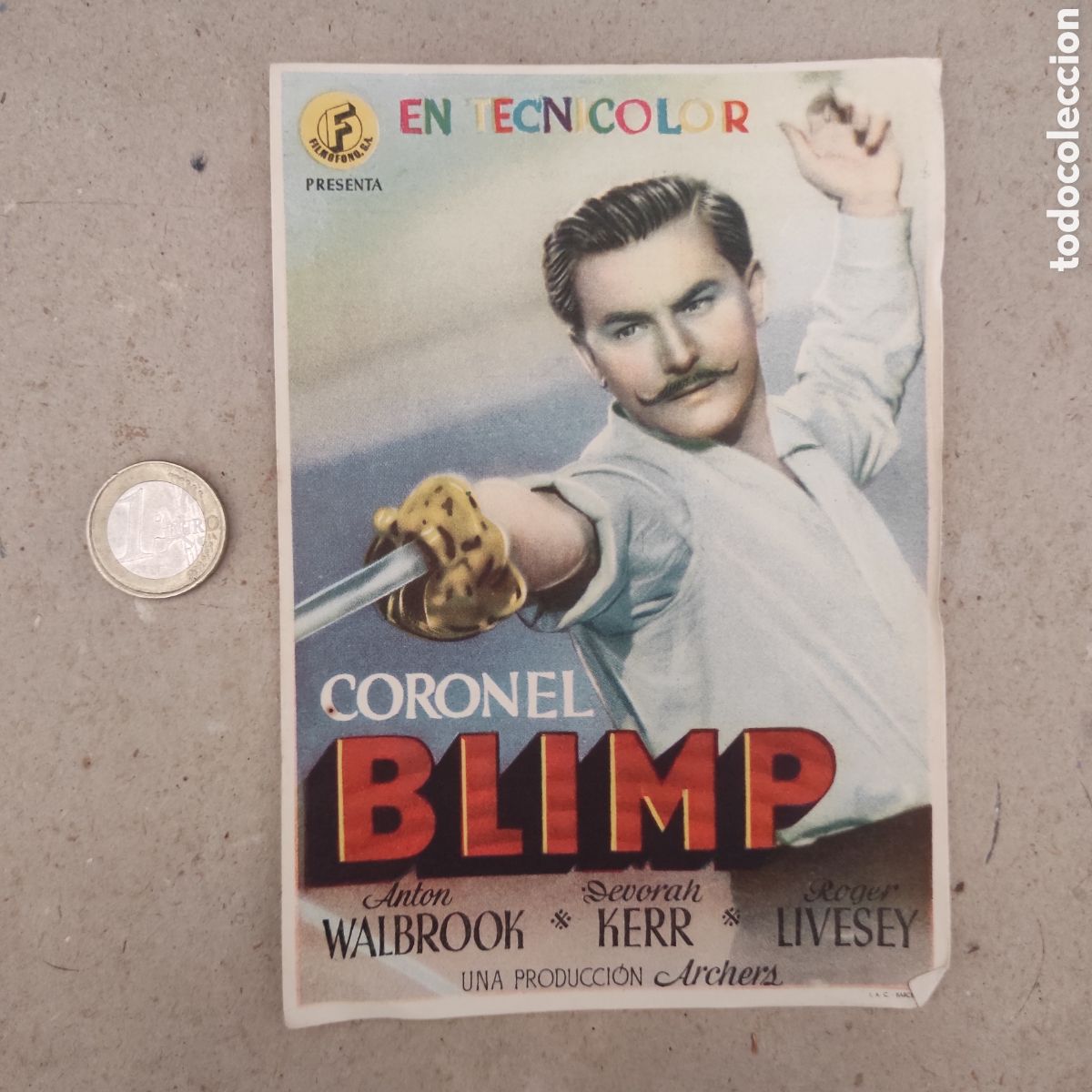 Kino: CORONEL BLIMP, 1946, CINEMA SABOYA, PROGRAMA FOLLETO DE MANO CINE
