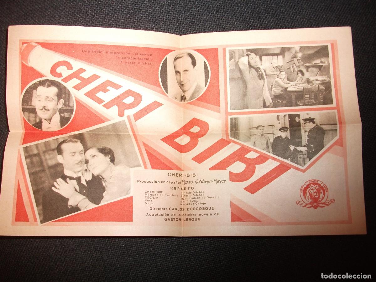 Cine: CHERI - BIBI PROGRAMA DE CINE ERNESTO VILCHES CON PUBLICIDAD DESPLEGABLE - Foto 2