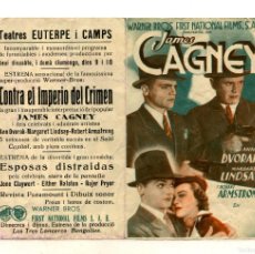  Foglietti di film di film antichi di cinema: CONTRA EL IMPERIO DEL CRIMEN, CON JAMES CAGNEY.