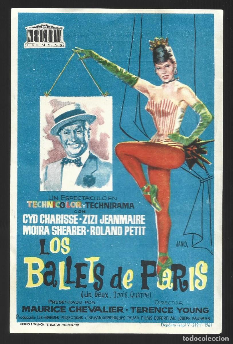 Cine: 1 folleto programa cine a&ntilde;o 1963 los ballets de paris - Foto 1