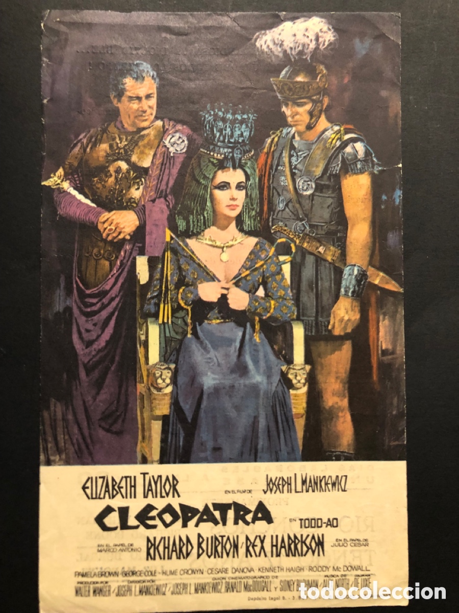 Cine: Programa cleopatra elizabeth taylor con publicidad cinema carmona A2