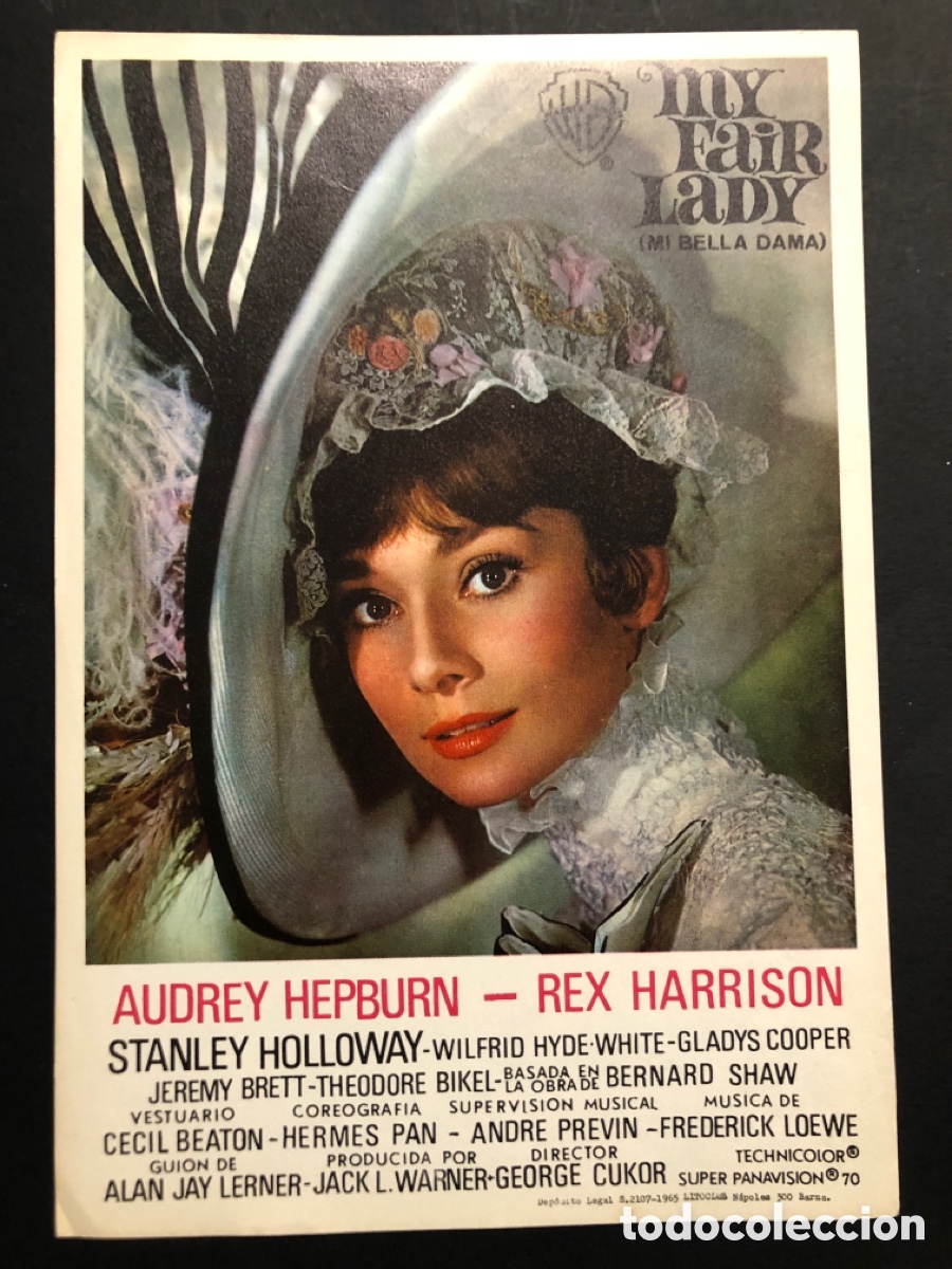 Cine: Programa my fair lady audrey hepburn A1