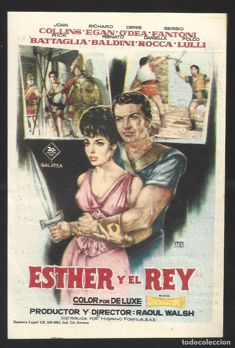 Cine: 1 folleto programa cine a&ntilde;o 1964 ESTHER Y EL REY - Foto 1
