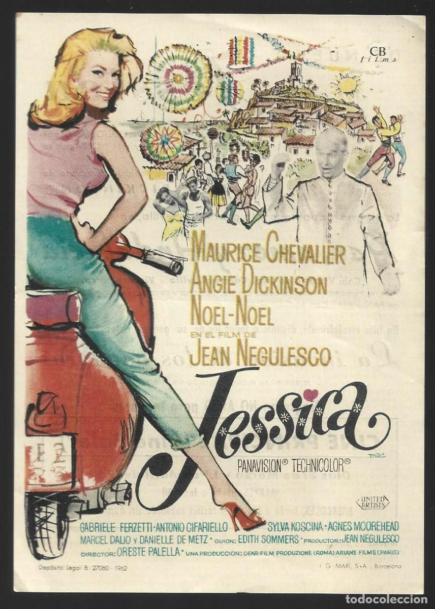 Cine: 1 folleto programa cine a&ntilde;o 1964 JESSICA - Foto 1